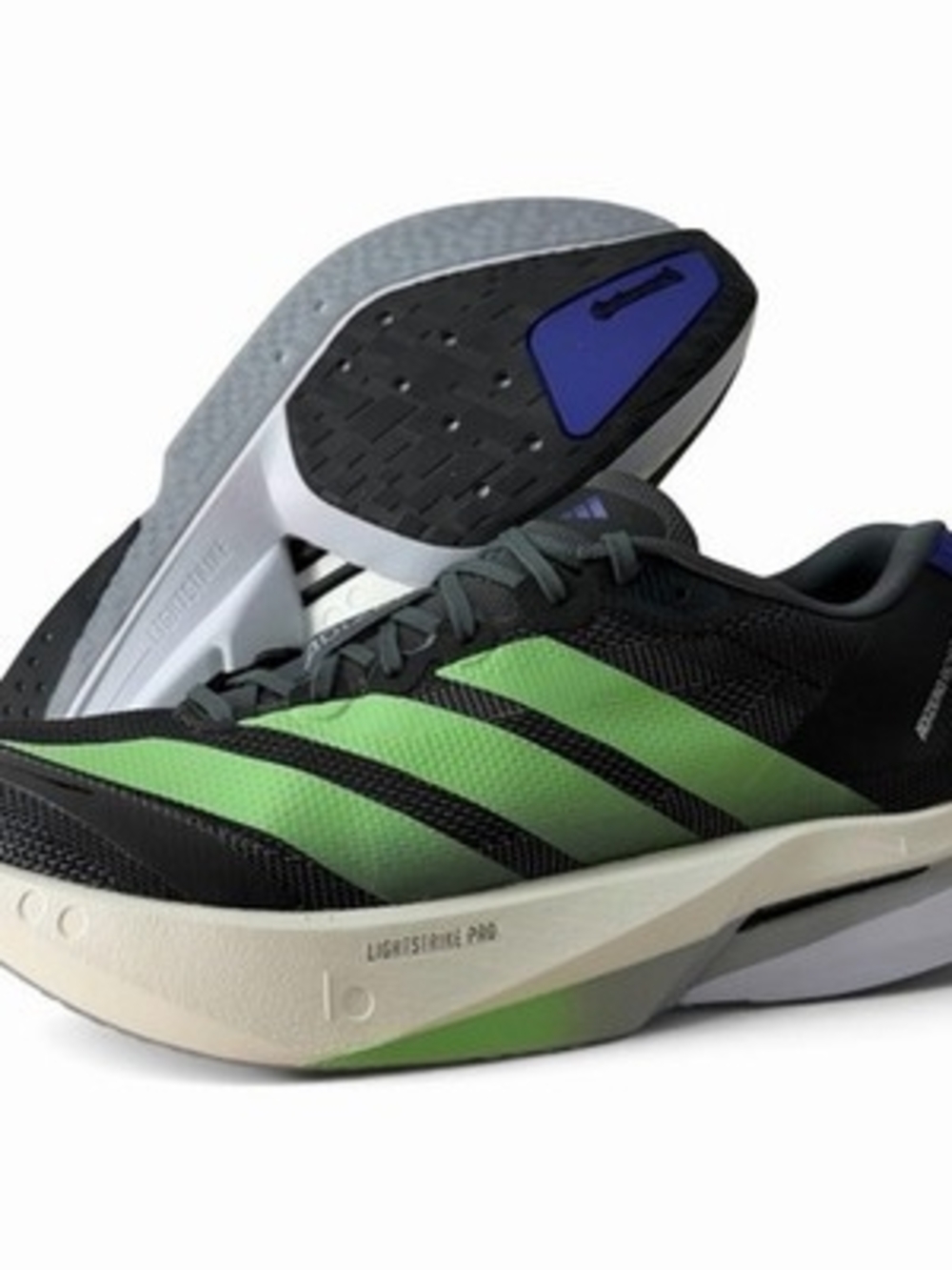 New Adidas Adizero Boston 13 'Black Lime Burst' JQ1670 Sz10